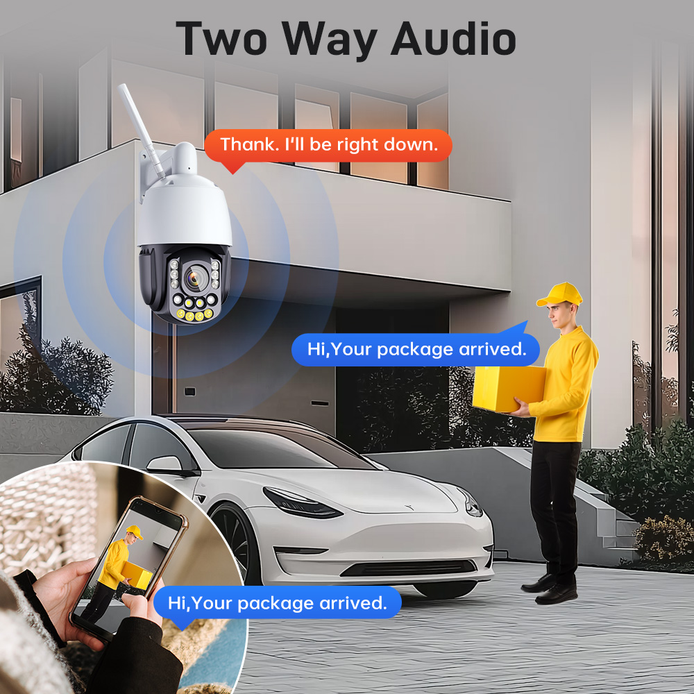 Microseven Professional Open Source, Remote Managed, 4K/8MP (3840X2160) UltraHD PoE+, Wi-Fi, 30X Optical Zoom Pan Tilt Speed Dome IP Camera, Smart Motion Detection & Auto Tracking, Indoor / Outdoor PTZ Camera, Spotlights Smart Color Night Vision 256GB SD Slot,Day & Night, Sony Starvis CMOS, IP66 Weatherproof, Two-Way Audio, Auto Cruise, ONVIF, Web GUI & Apps, CMS (Camera Management System), Cloud Storage + Broadcasting on YouTube and Microseven AI CV